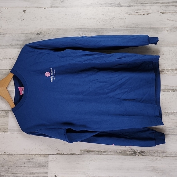 Simply Southern slate blue long sleeve tshirt, sisters are like cacti Size Small - Picture 1 of 7